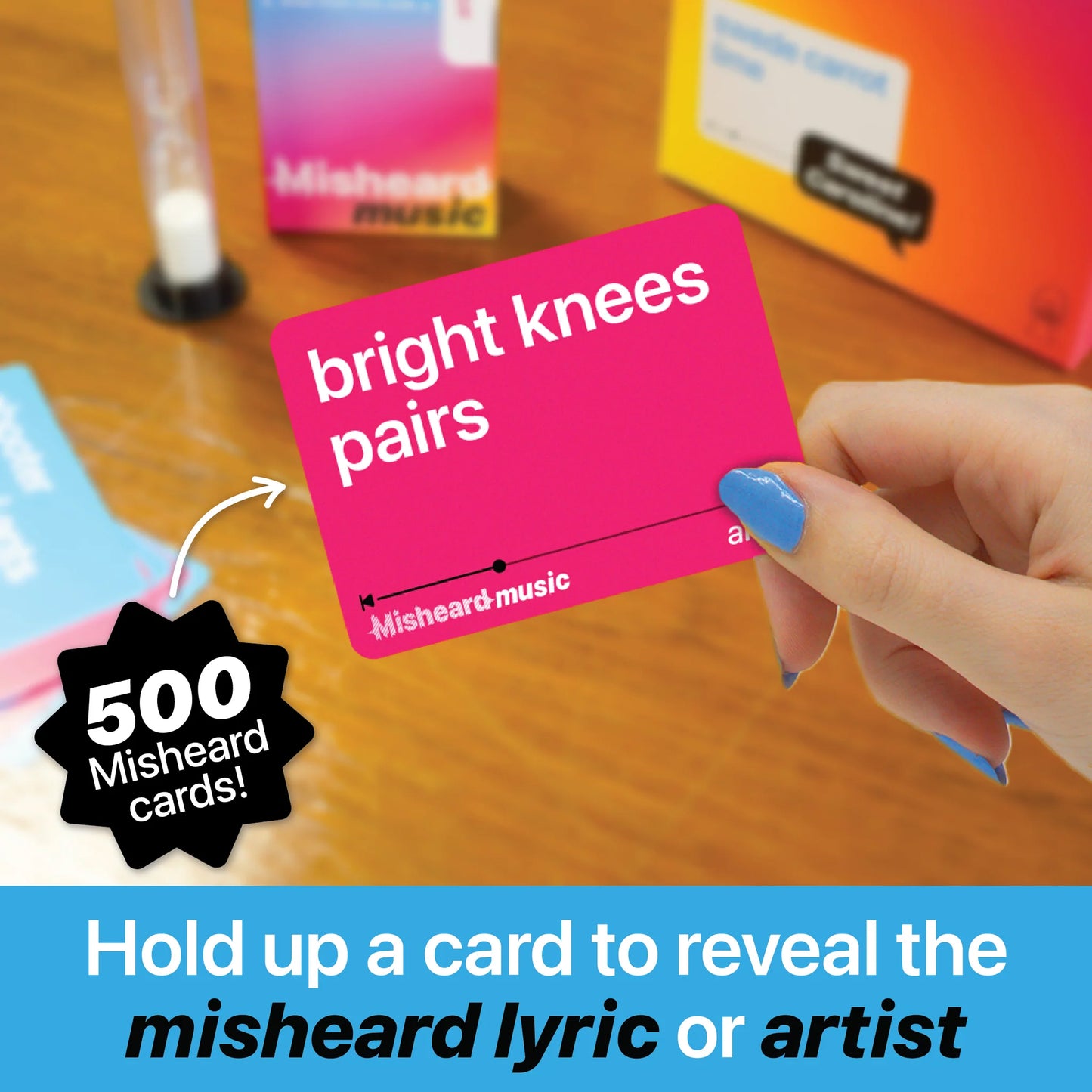 Misheard Music Hilarious Party Game - Fast-Paced Family Fun With 500 Cards