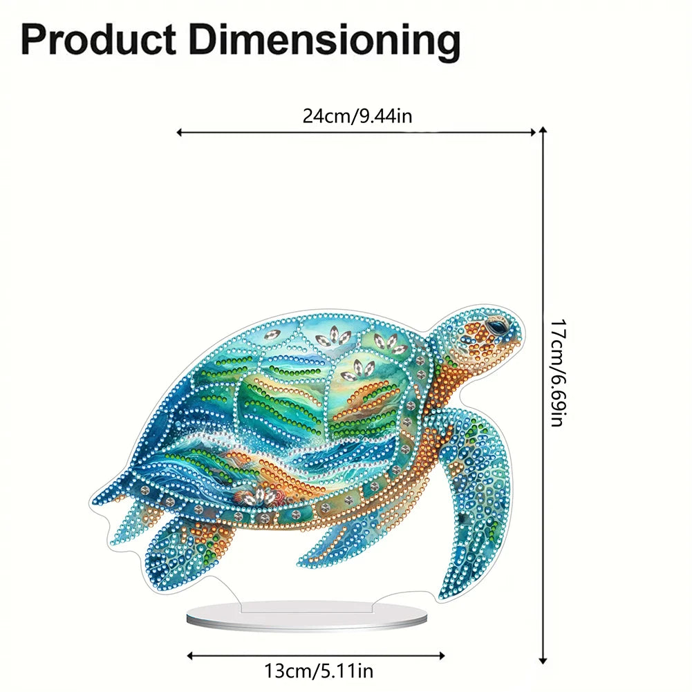 Sea Turtle Desktop Decoration - DIY Diamond Art Craft Kit