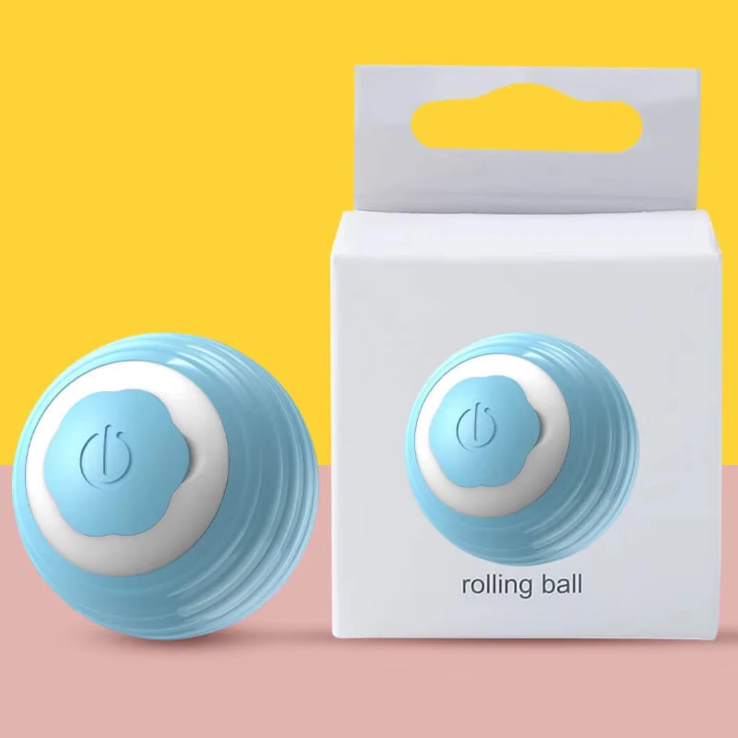 Interactive Rolling Cat Ball Toy, Fun for Cats & Small Pets, USB Rechargeable