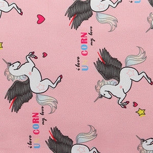 Kono Kids' Unicorn Backpack - Canvas School Rucksack for Boys & Girls, Fashion Printed Bookbag for Teens