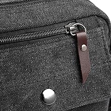 Kono Men's Canvas Messenger Bag - Small Crossbody Shoulder Satchel with Multi-Pockets for Travel & Daily Use