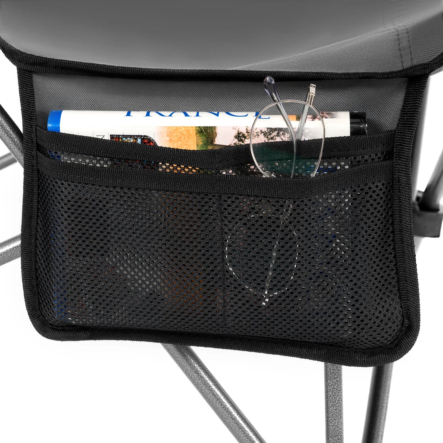 WOLTU Foldable Camping Fishing Chair Lightweight Deckchair Lounge Chair with Removable Headrest Retractable Footrest for Outdoor