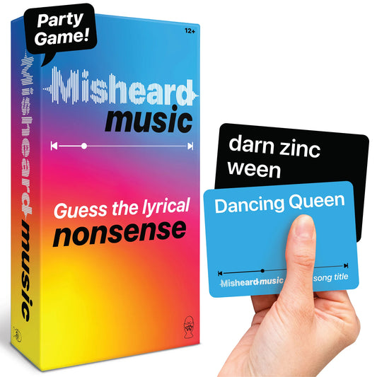 Misheard Music Hilarious Party Game - Fast-Paced Family Fun With 500 Cards