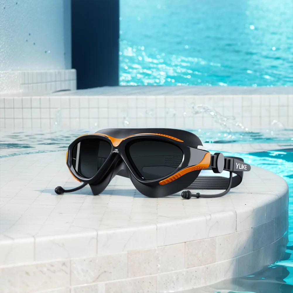 Professional HD Swim Glasses Anti-Fog Wide View Swim Goggles Waterproof Swim Sports Eyewear for Women Men