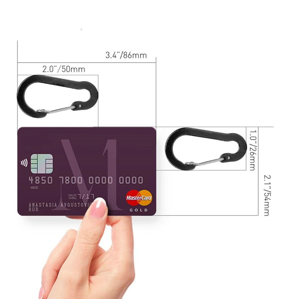 6Pcs Camping Mountaineering Buckle Multifunctional Mini Carabiner Buckle Hook Fishing Climbing Acessories