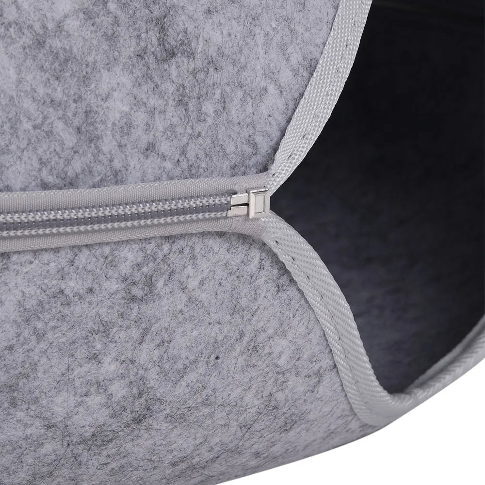 Tieker Donut Felt Cat Bed Round Tunnel Cat Interactive Bed, Small Pet Cave Bed, Indoor Pet Toy Training