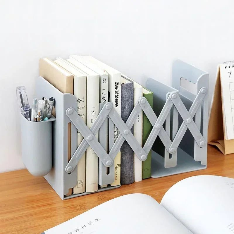 Telescopic Flexible Book Storage Rack Student Homework Organizer Holder Multilayer Expanding Box School Office Stationery