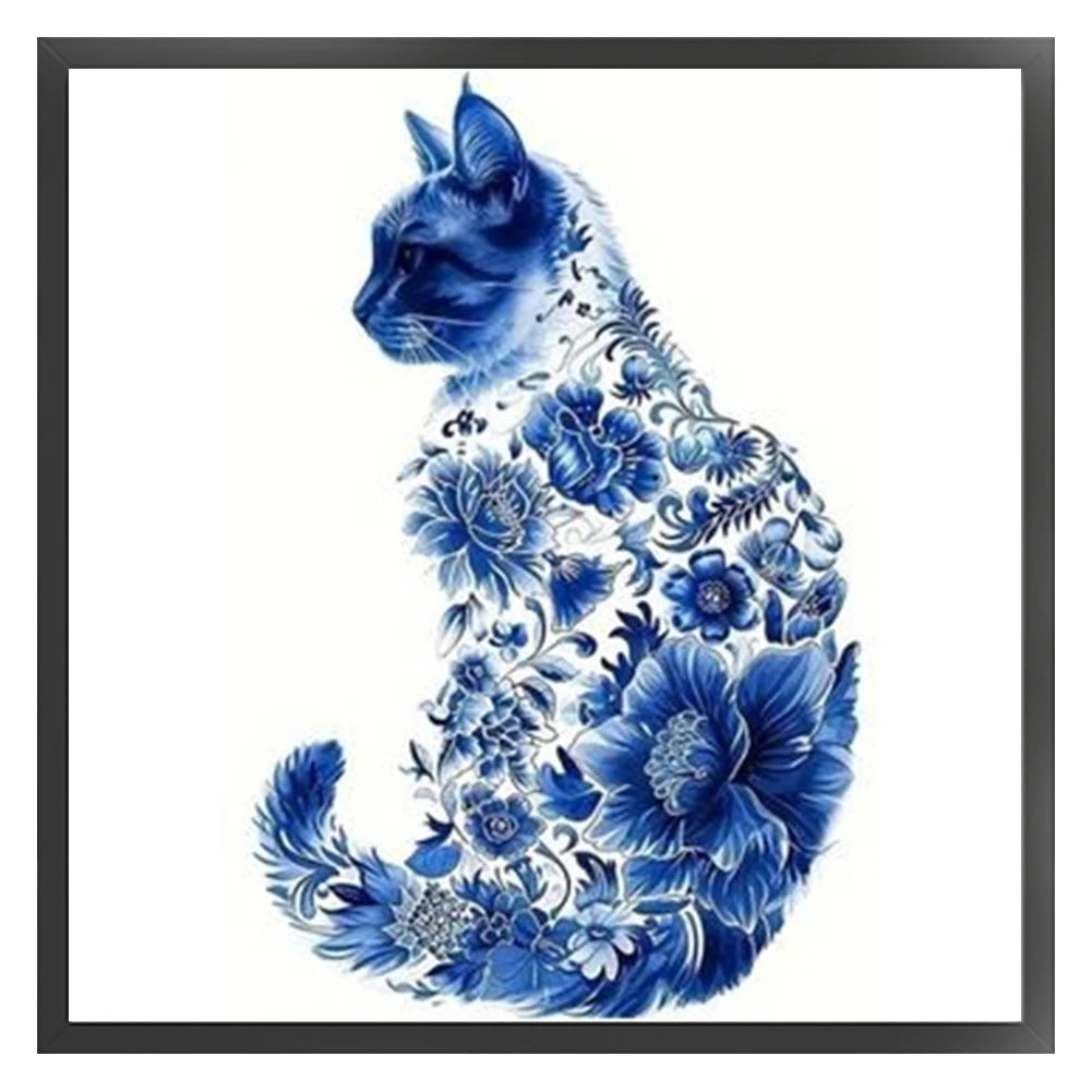 Cat Cross Stitch Kit - Full Embroidery 40x40cm 11CT