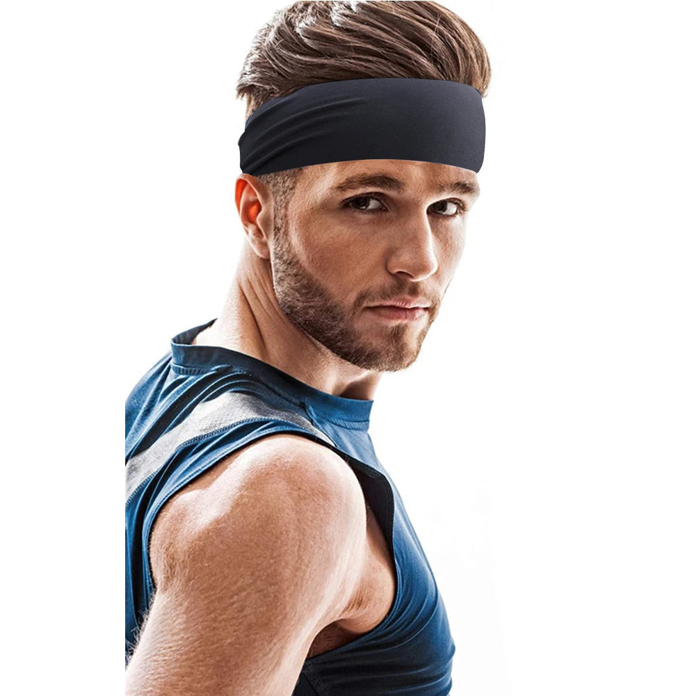 5-1PCS Sports Sweatband Breathable Sweat Absorbent Headband Soft Smooth Outdoor Sport Yoga Headband Hair Head Band