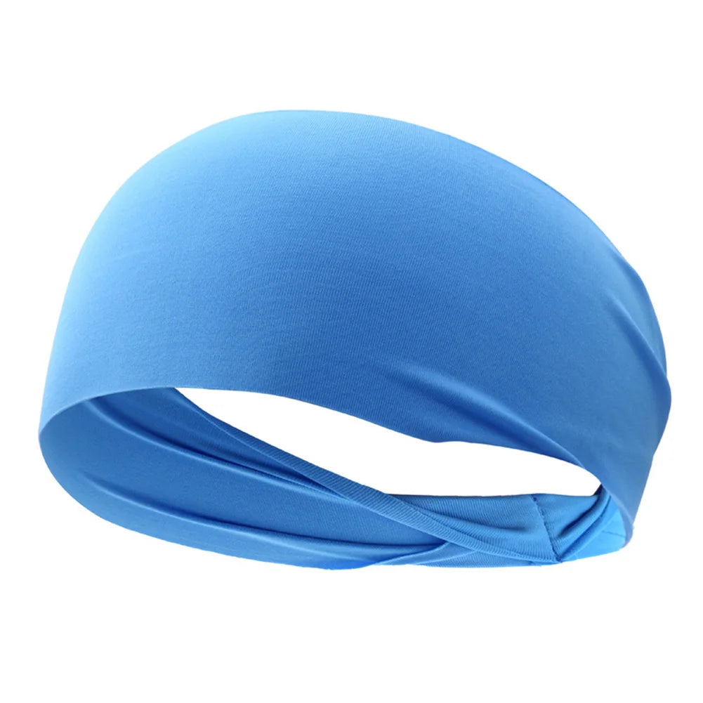5-1PCS Sports Sweatband Breathable Sweat Absorbent Headband Soft Smooth Outdoor Sport Yoga Headband Hair Head Band