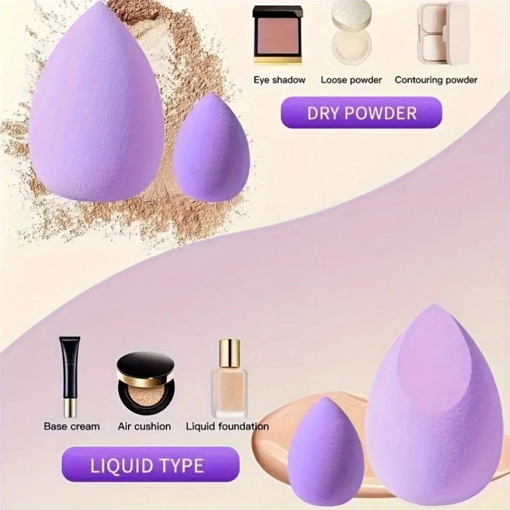 12pcs Small, Medium And Large Combination Set Makeup Puff Essential For Beginners Makeup Sponge Blender Beauty Egg Beauty Tools