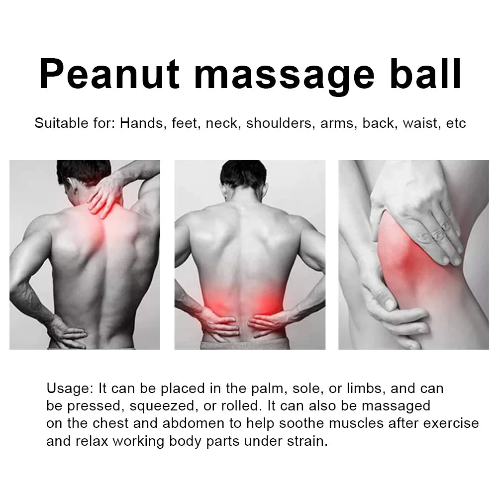 Peanut Massage Spiky Ball Spiky Massage Ball Peanut Massage Roller Trigger Point Hedgehog Ball for Hand/Foot Massage