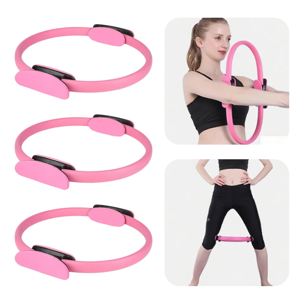 Pilates Ring Fitness Ring with Non Slip Handles Fitness Circle Portable Flexible Resistance Exercise Equipment for Women
