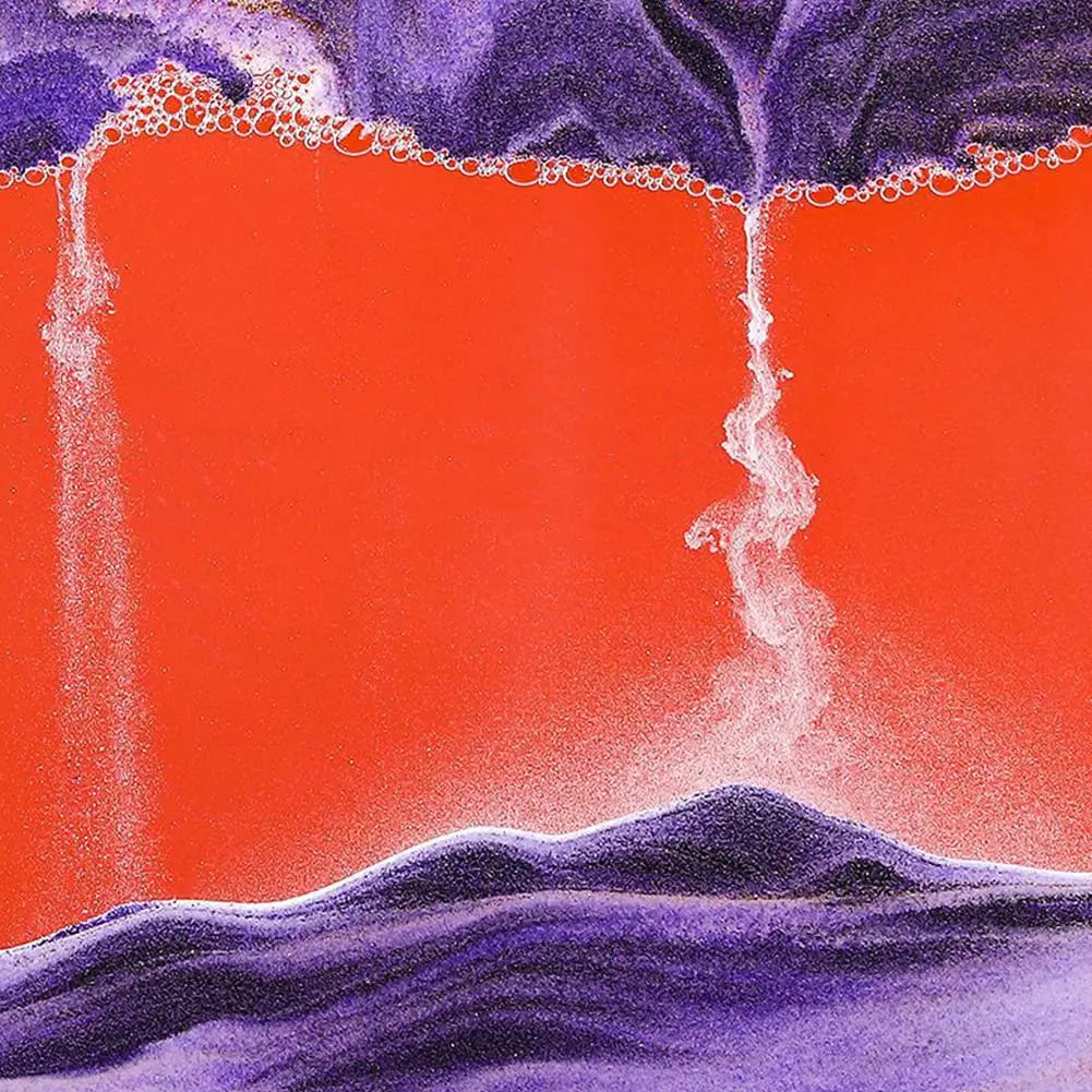 3D Dynamic Sand Art Liquid Motion Moving Sand Art Picture Round Glass Deep Sea Sandscape Motion Display Flowing Sand Frame Adult