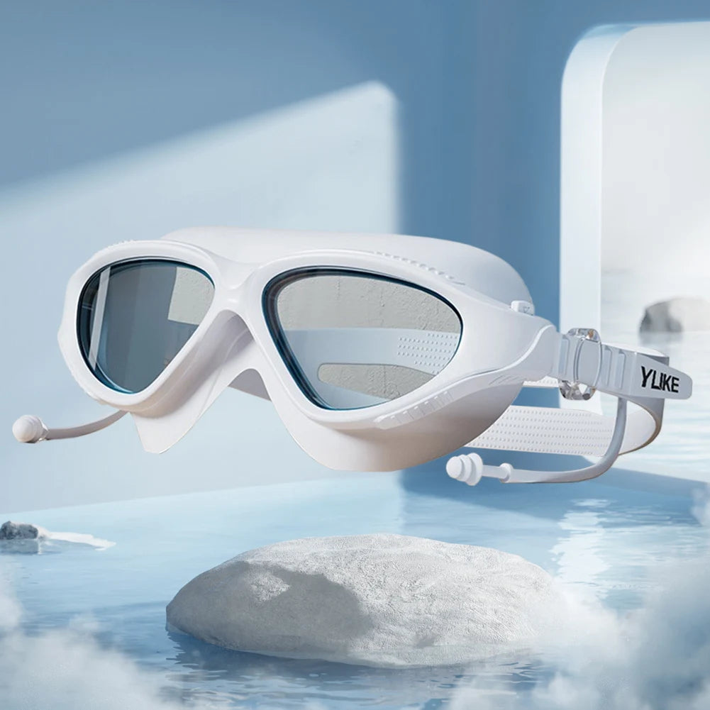 Professional HD Swim Glasses Anti-Fog Wide View Swim Goggles Waterproof Swim Sports Eyewear for Women Men