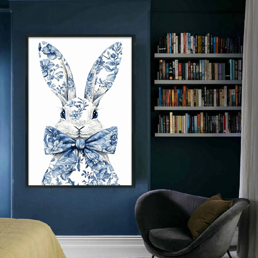 Rabbit Cross Stitch Kit - Full Embroidery 40x60cm 11CT