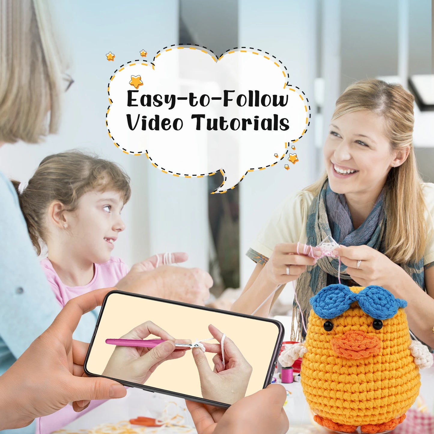 Duck Crochet Kit - For Beginners With Step-by-Step Video Tutorials