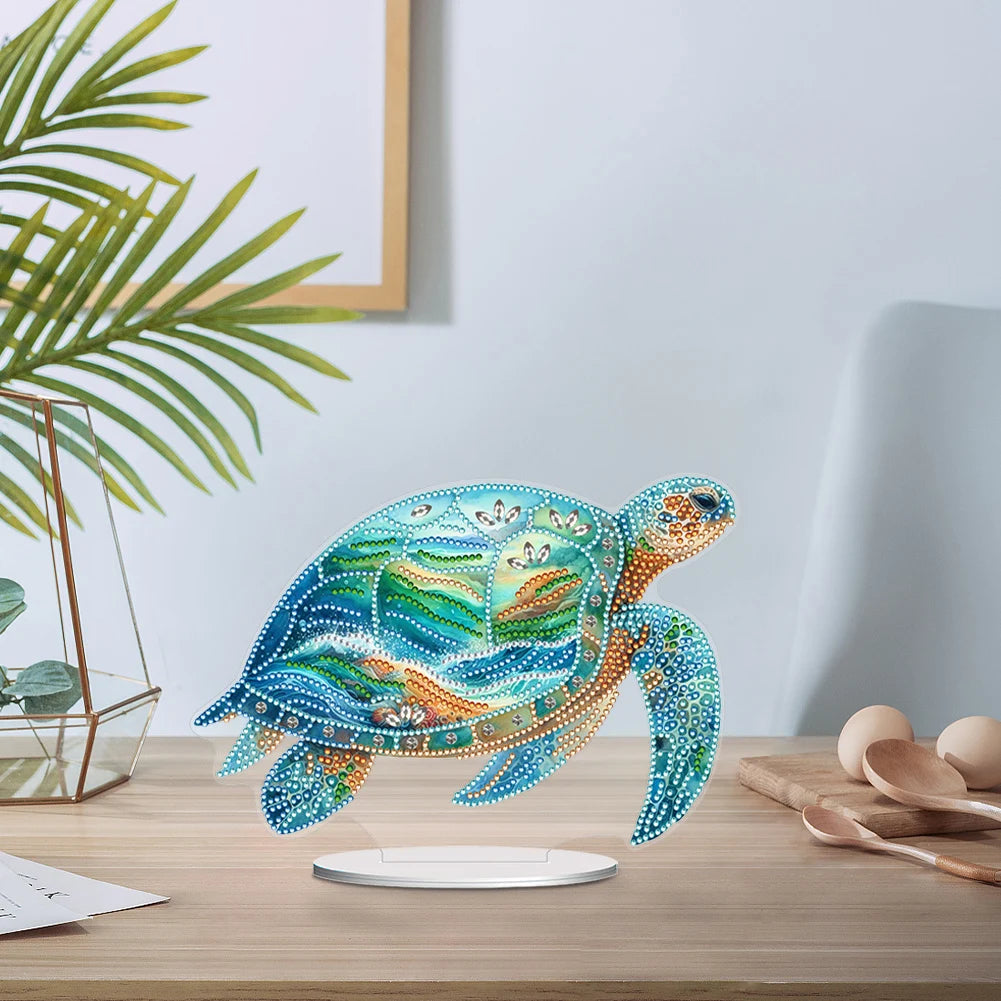 Sea Turtle Desktop Decoration - DIY Diamond Art Craft Kit