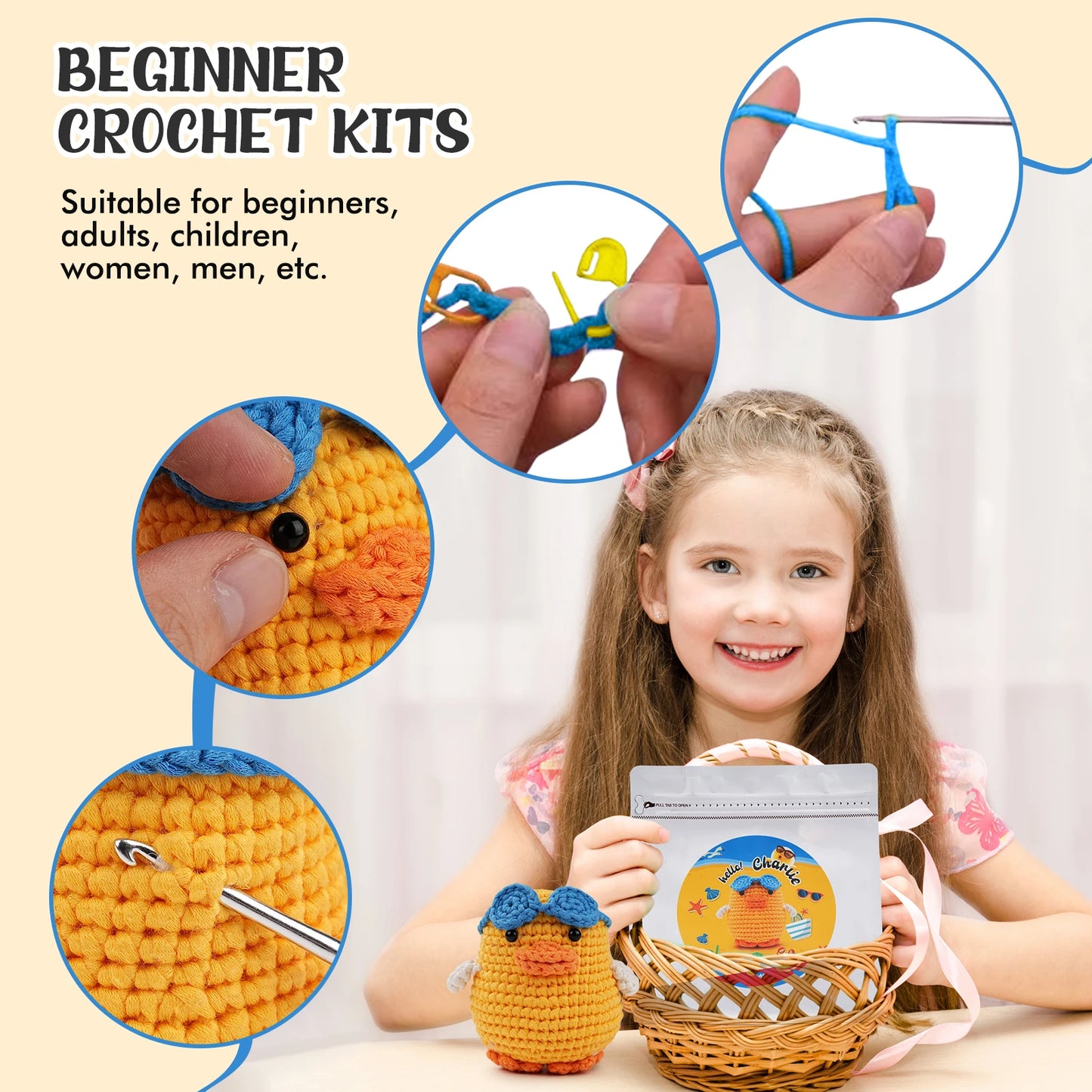 Duck Crochet Kit - For Beginners With Step-by-Step Video Tutorials