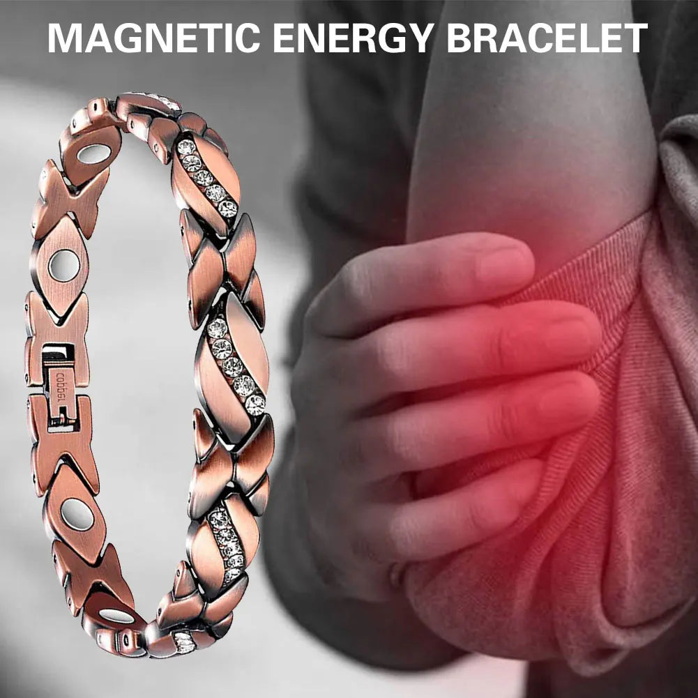 Ultra Magnetic Bracelets with 3500 Gauss Magnets Health Care Magnetic Bracelet Pure Copper for Women Men Jewelry Gift
