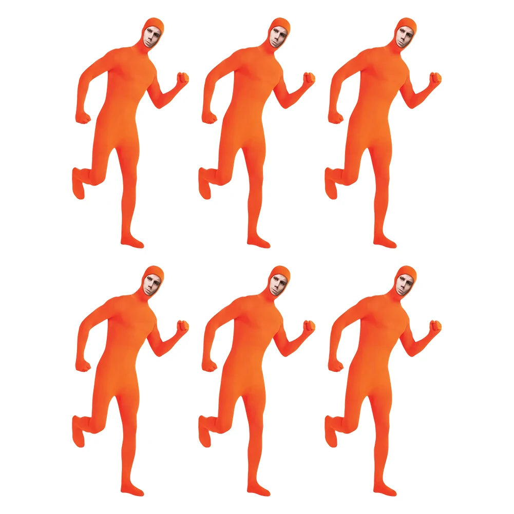 Full Bodysuit Open Face Stretch Adult Costume Zentai Disappearing Man Body Suit for Men Women Halloween Carnival Cosplay Costume