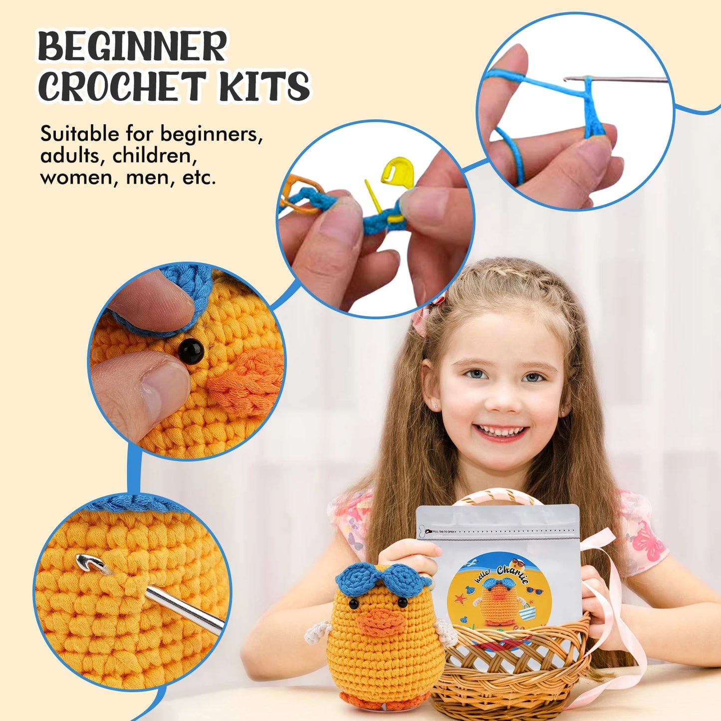 Duck Crochet Kit - For Beginners With Step-by-Step Video Tutorials