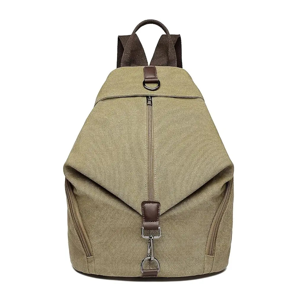 Kono Women's Anti-Theft Backpack - Vintage Canvas Rucksack, Large Capacity Daypack for Work/School/Travel