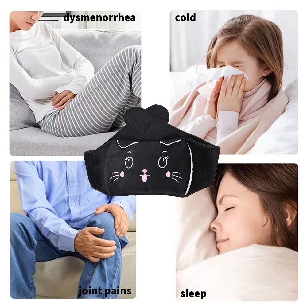 1000ml Hot Water Bottle Bag With Warm Pouch Waist Cover Belt Warmer Waist Bag