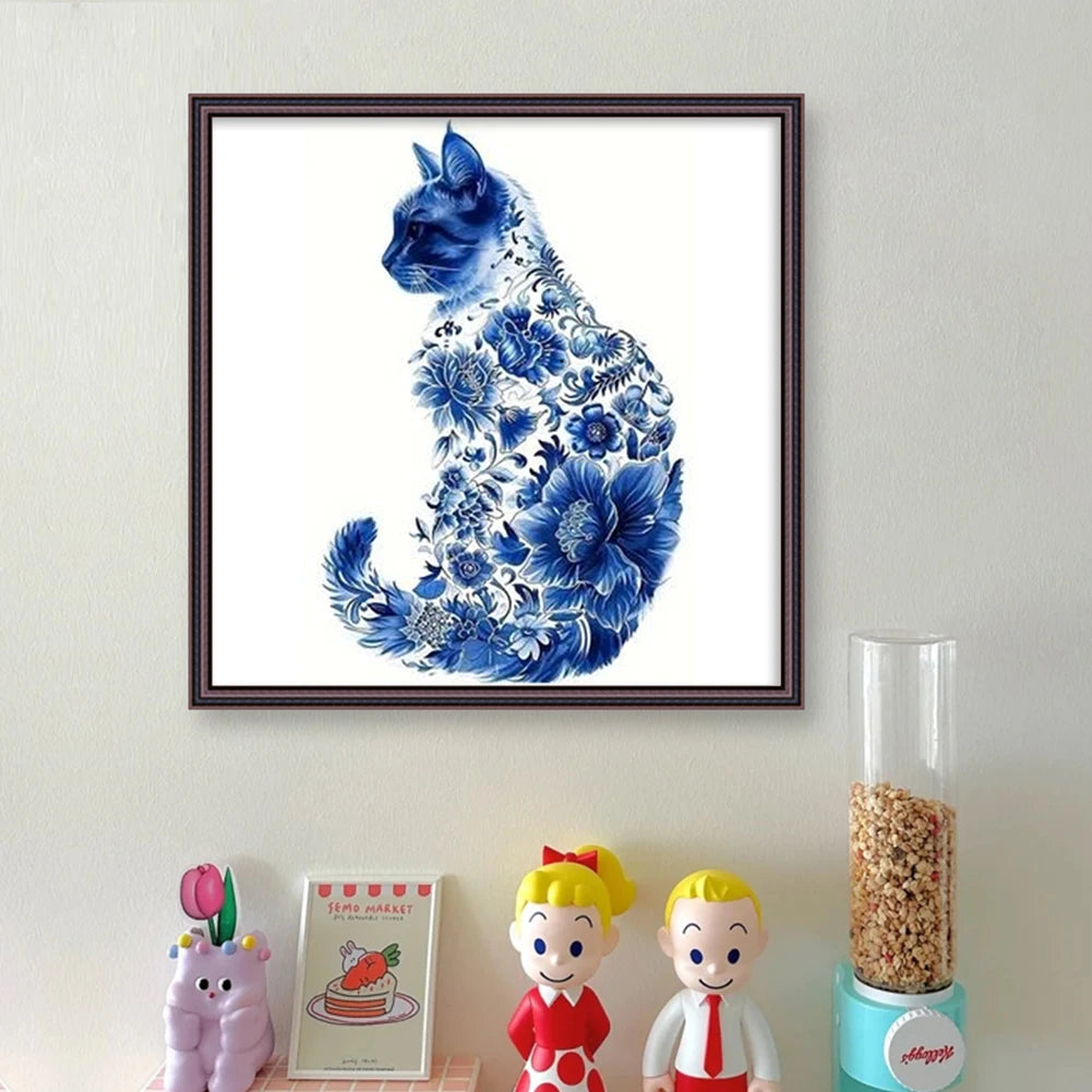 Cat Cross Stitch Kit - Full Embroidery 40x40cm 11CT