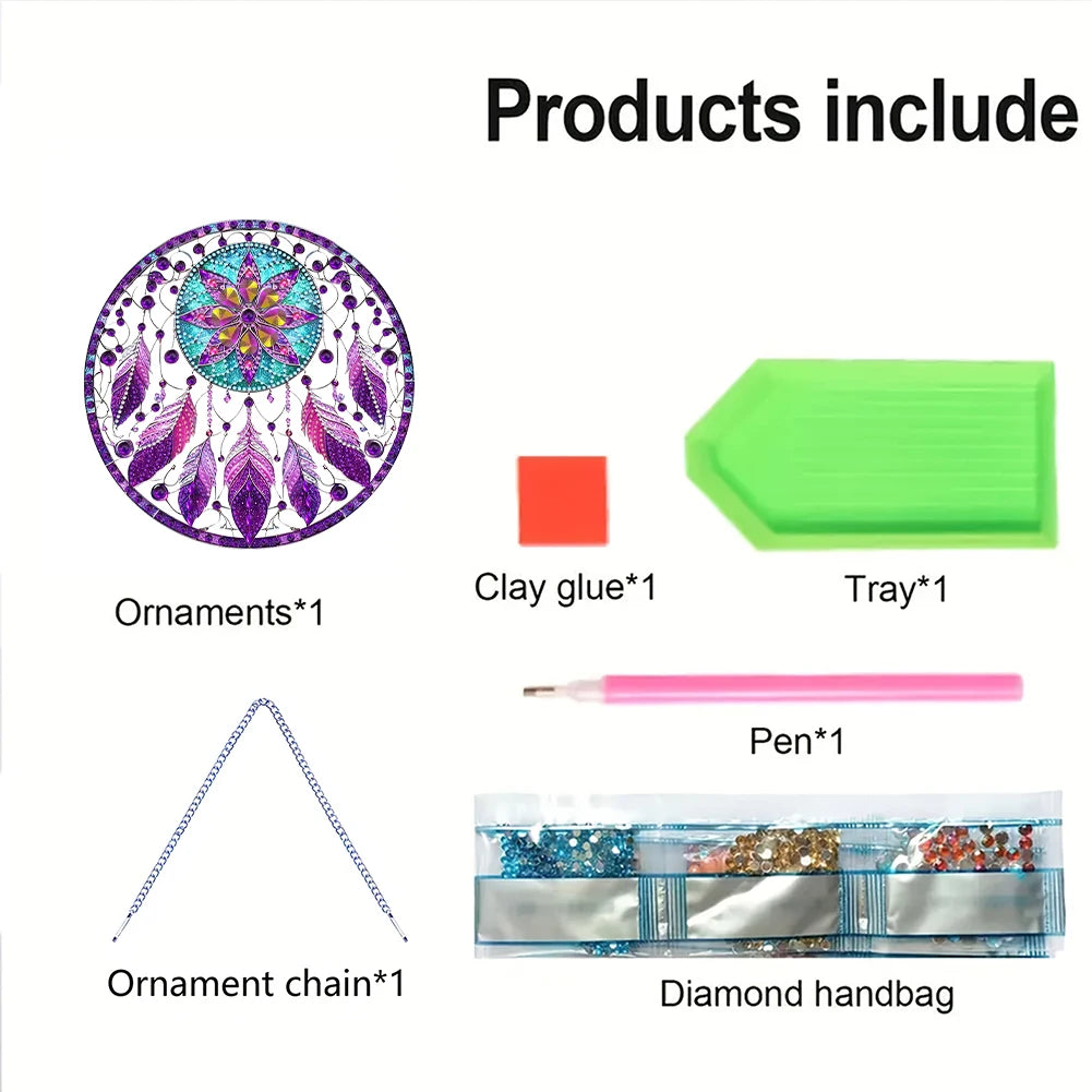 Owl Dream Catcher - DIY Diamond Art Craft Kit
