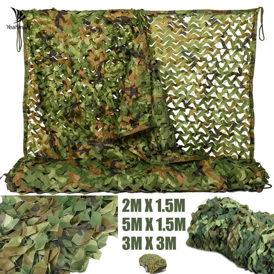 3X3M 5X1.5M Military Camouflage Net Swimming Pool Beach Gazebo Garden Sun Shelter Camo Army Canvas Netting Tent Jungle Desert
