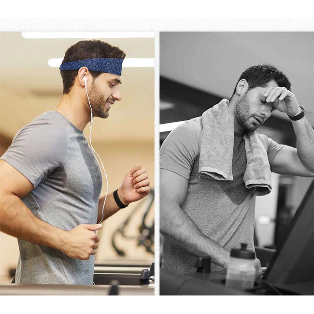 5-1PCS Sports Sweatband Breathable Sweat Absorbent Headband Soft Smooth Outdoor Sport Yoga Headband Hair Head Band