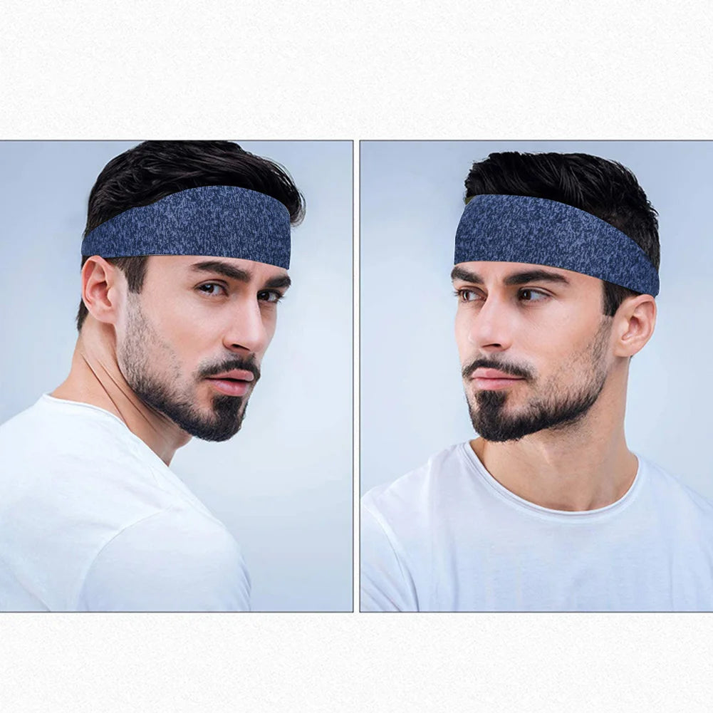 5-1PCS Sports Sweatband Breathable Sweat Absorbent Headband Soft Smooth Outdoor Sport Yoga Headband Hair Head Band