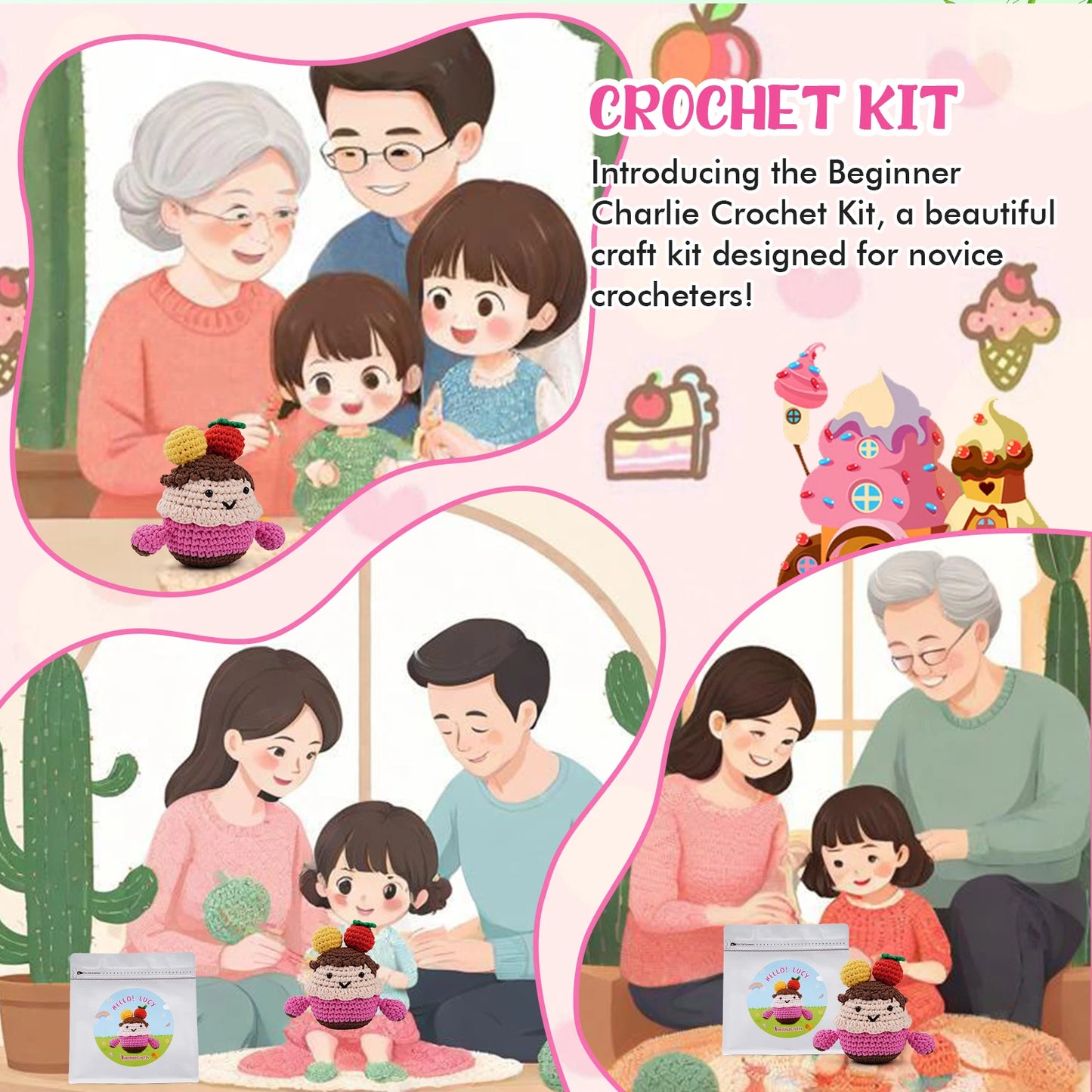 Cute Girl Crochet Kit - For Beginners With Step-by-Step Video Tutorials
