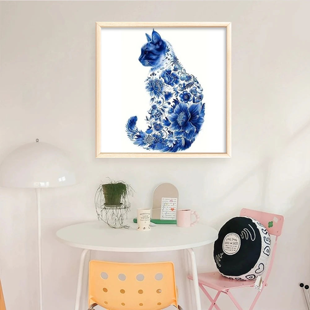 Cat Cross Stitch Kit - Full Embroidery 40x40cm 11CT