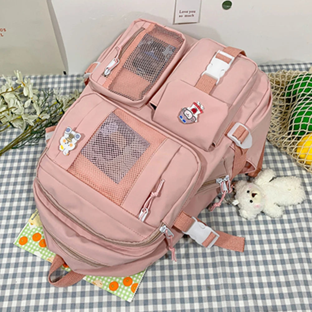 School Backpack Lightweight Rucksack Travel Daypack College Bookbag Large Capacity Student Bookbag with Multi Pockets for Gift