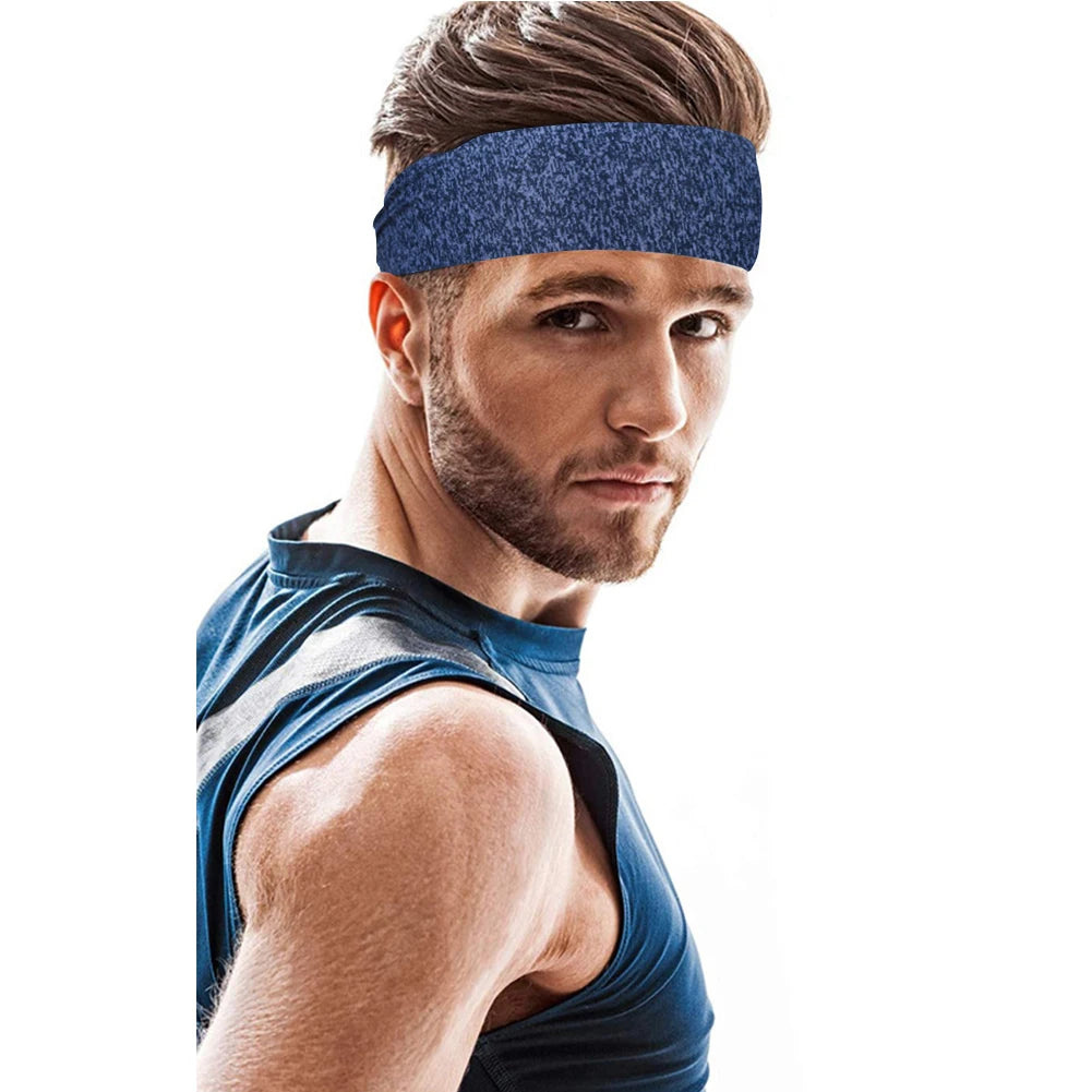 5-1PCS Sports Sweatband Breathable Sweat Absorbent Headband Soft Smooth Outdoor Sport Yoga Headband Hair Head Band