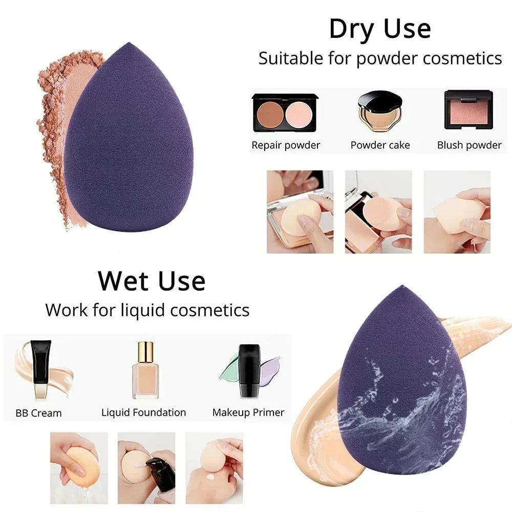 12pcs Small, Medium And Large Combination Set Makeup Puff Essential For Beginners Makeup Sponge Blender Beauty Egg Beauty Tools