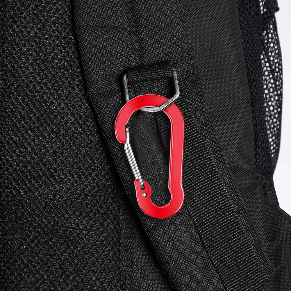 6Pcs Camping Mountaineering Buckle Multifunctional Mini Carabiner Buckle Hook Fishing Climbing Acessories