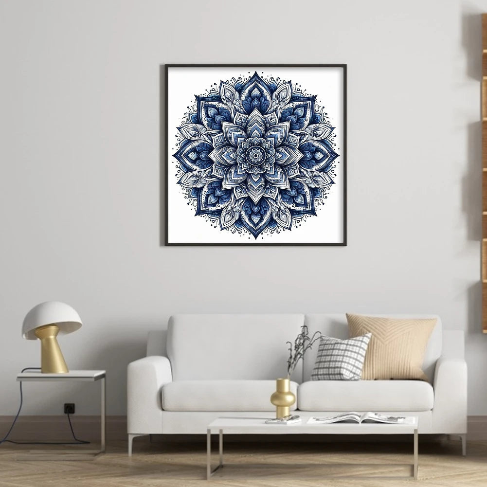 Floral Cross Stitch Kit - Full Embroidery 40x40cm 11CT