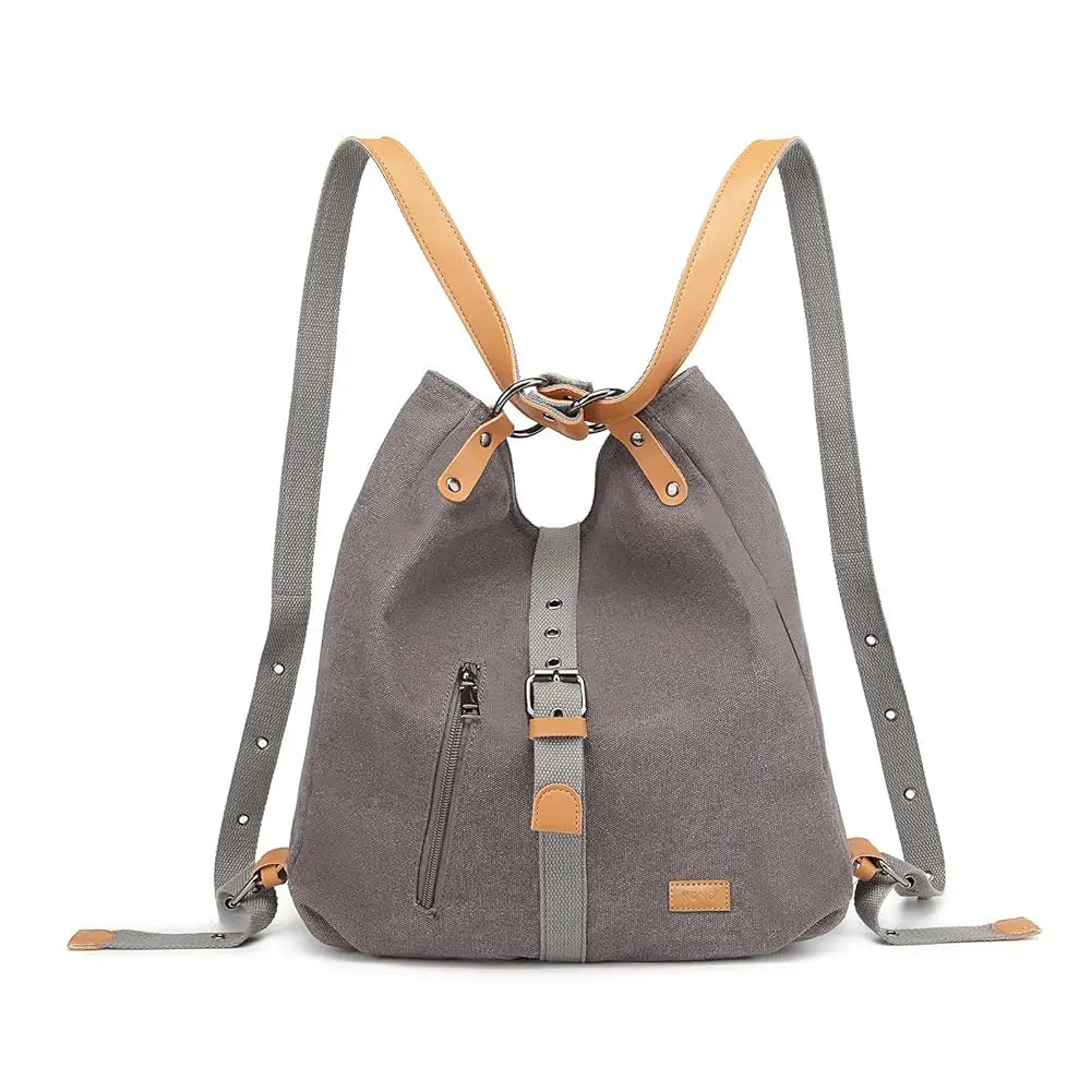 Women's Convertible 3-in-1 Backpack - Anti-Theft Canvas Shoulder Bag & Crossbody Rucksack for Travel, College & Daypack