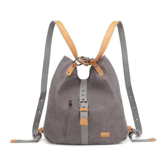 Women's Convertible 3-in-1 Backpack - Anti-Theft Canvas Shoulder Bag & Crossbody Rucksack for Travel, College & Daypack