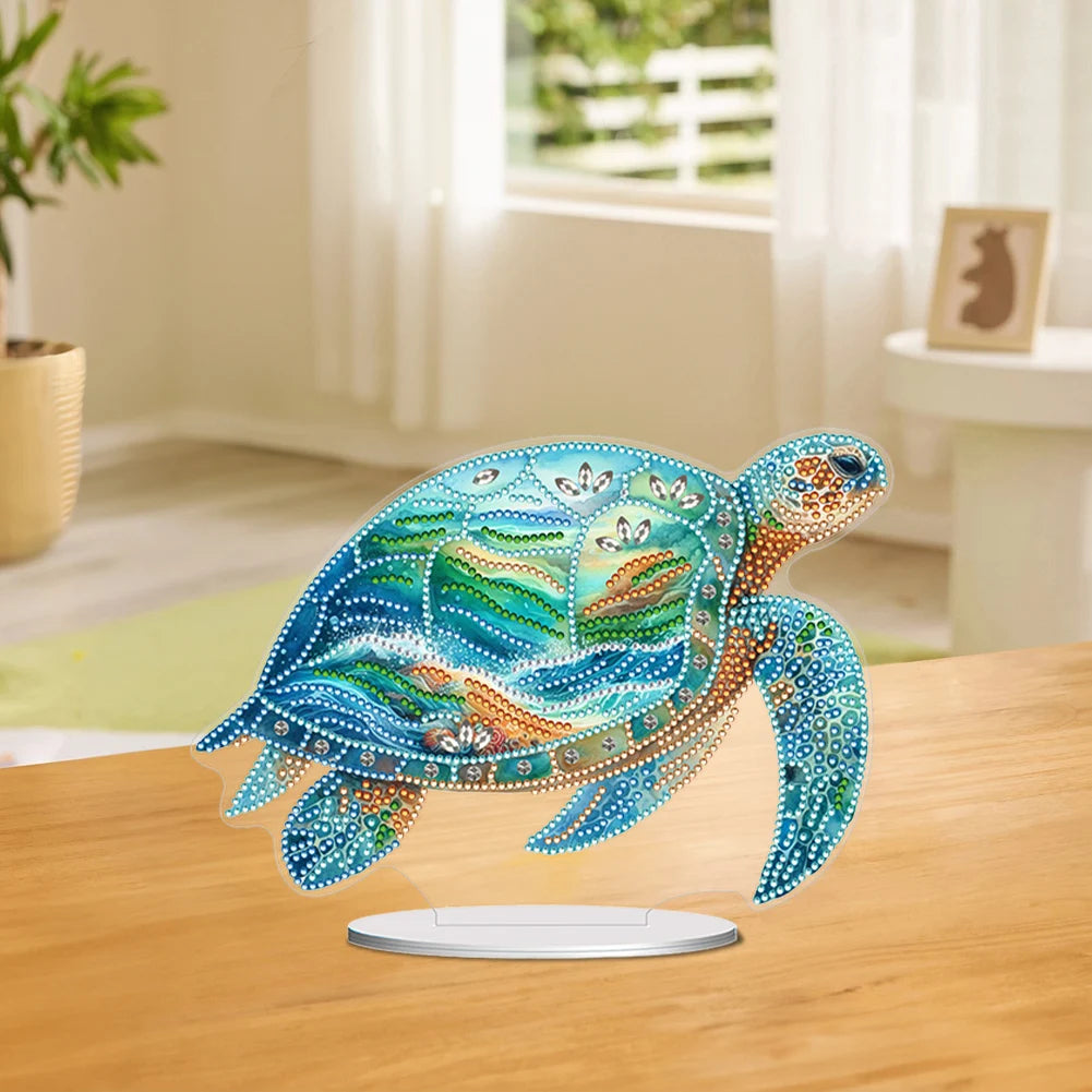 Sea Turtle Desktop Decoration - DIY Diamond Art Craft Kit
