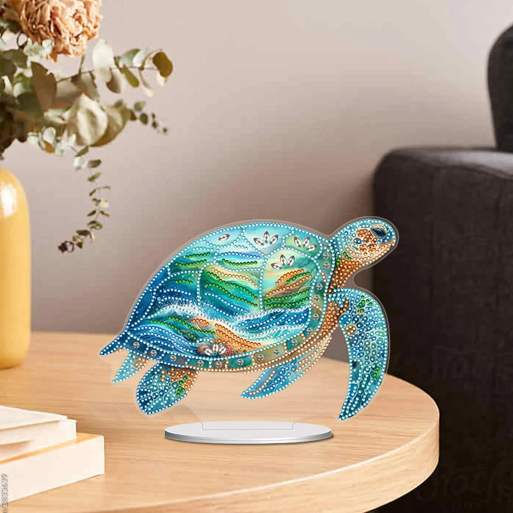 Sea Turtle Desktop Decoration - DIY Diamond Art Craft Kit