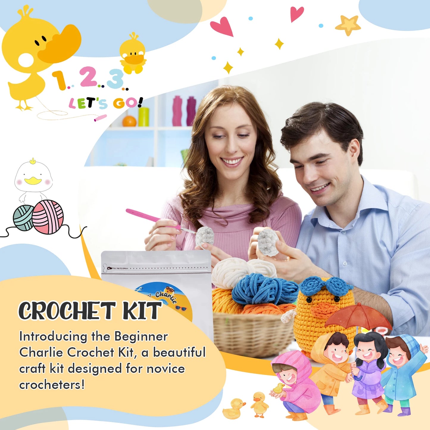 Duck Crochet Kit - For Beginners With Step-by-Step Video Tutorials