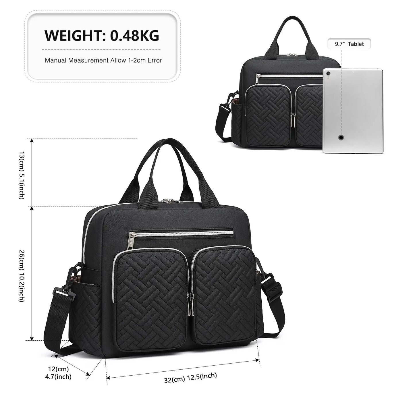 Kono Baby Changing Bag - Convertible Weekender Tote for Parents with Insulated Pockets, Diaper Messenger Bag for Travel