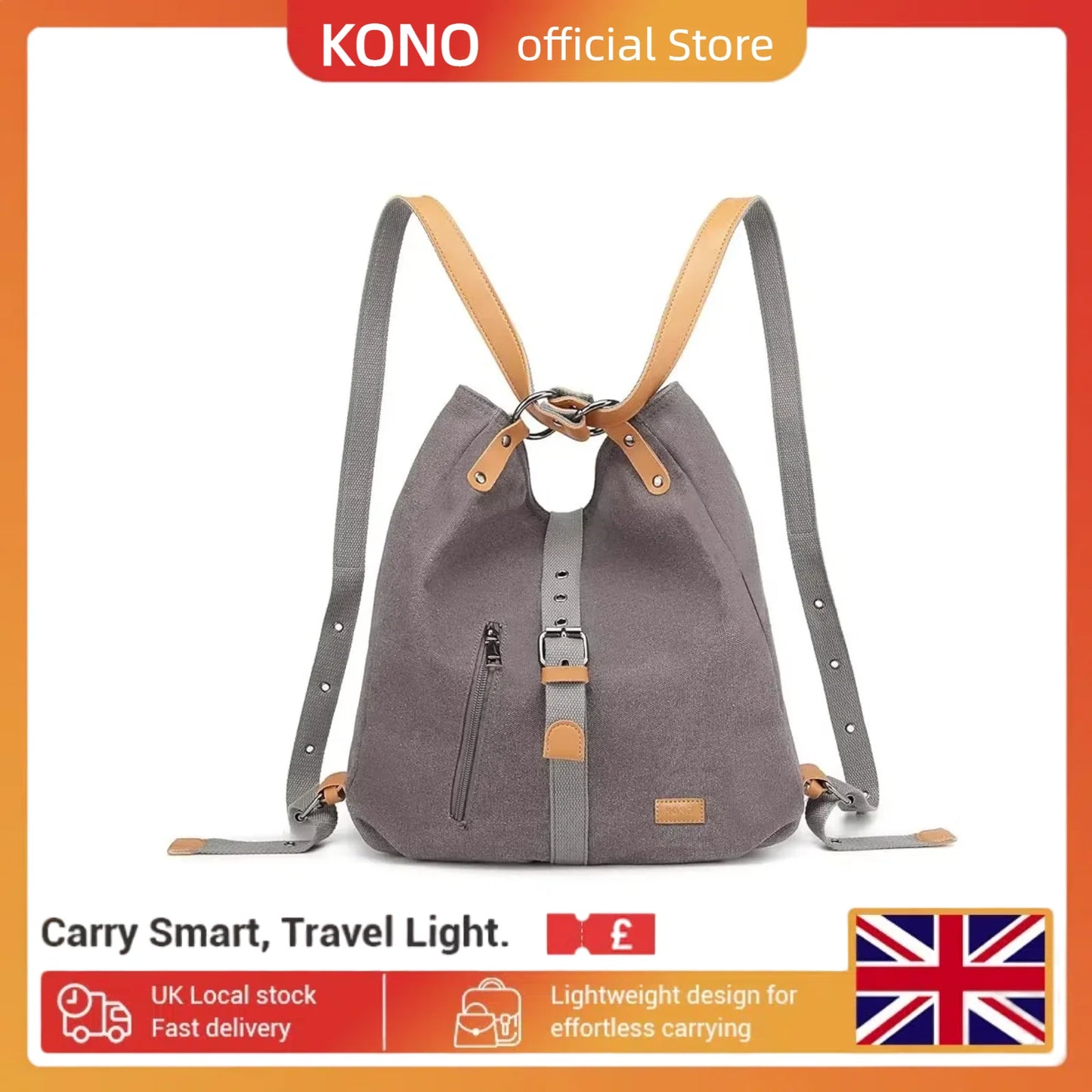 Women's Convertible 3-in-1 Backpack - Anti-Theft Canvas Shoulder Bag & Crossbody Rucksack for Travel, College & Daypack
