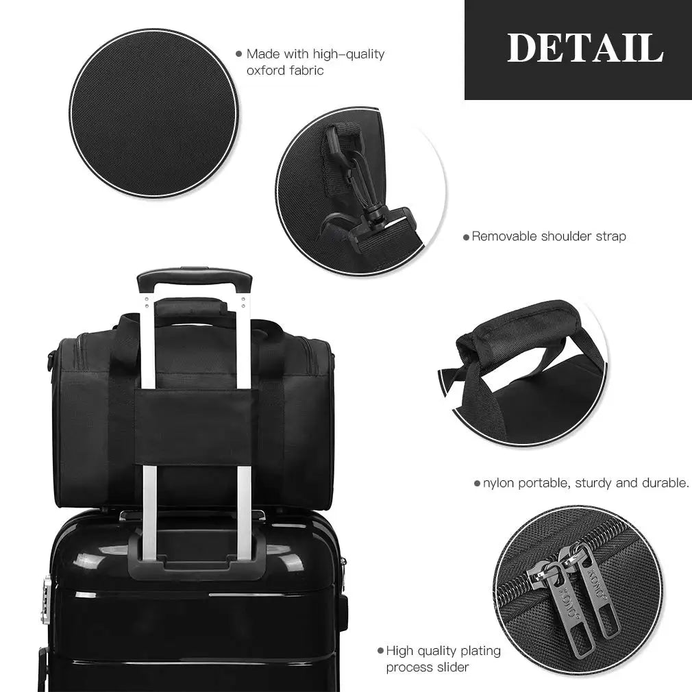 Kono Ryanair-Approved 40x20x25cm Underseat Cabin Bag | 20L Foldable Holdall - Lightweight Carry-On Hand Luggage