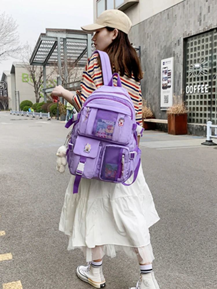 School Backpack Lightweight Rucksack Travel Daypack College Bookbag Large Capacity Student Bookbag with Multi Pockets for Gift