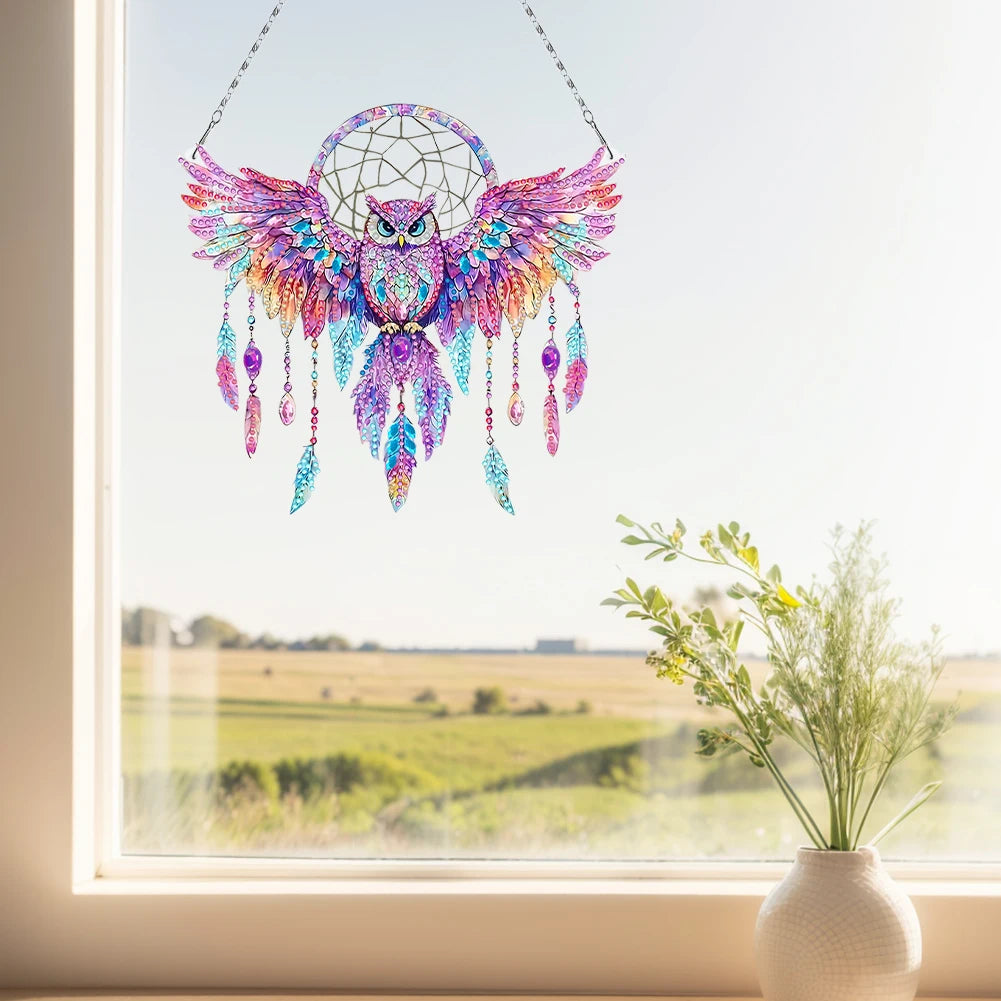 Owl Dream Catcher - DIY Diamond Art Craft Kit